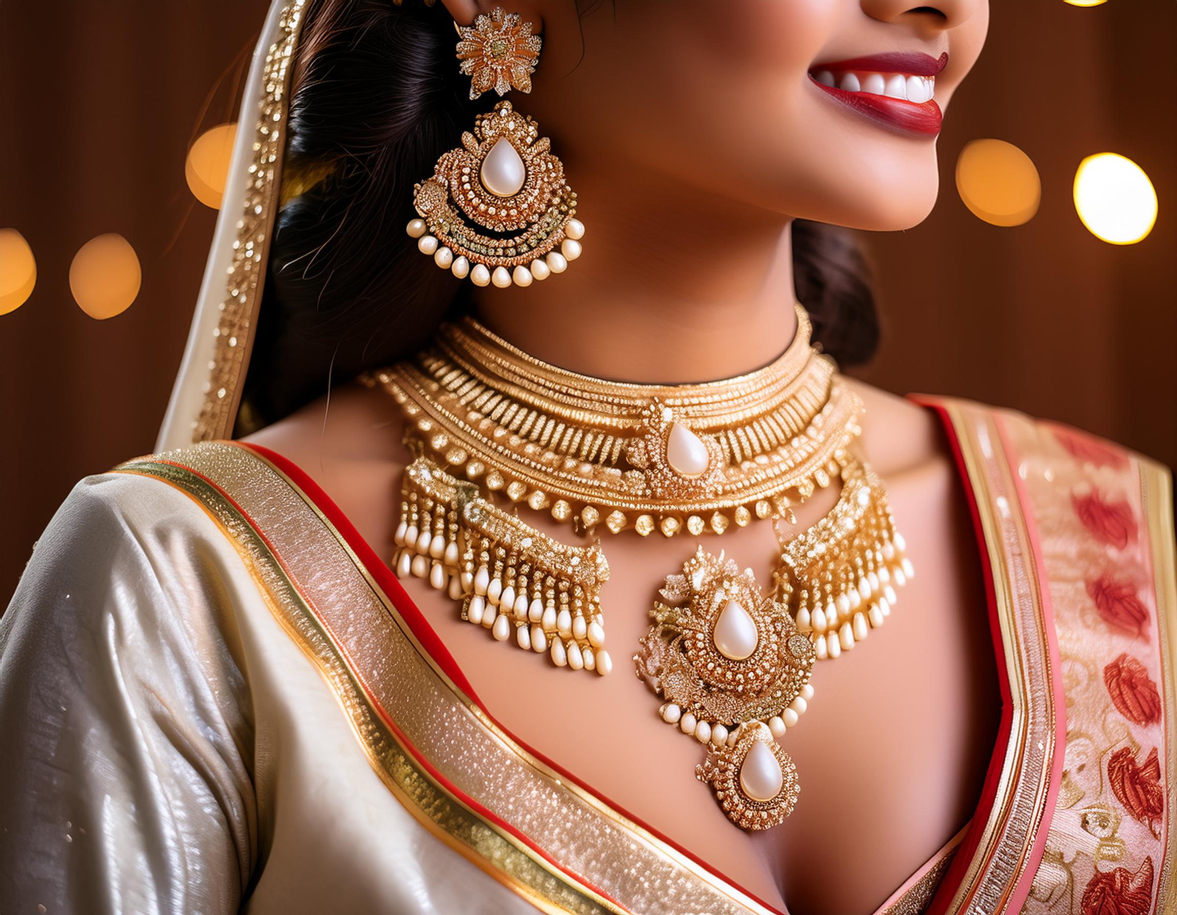 Create an image showcasing an exquisite bridal jewelry set, including a necklace, earrings, and bang (1)